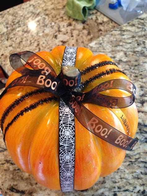 Fall pumpkins and ribbons border template